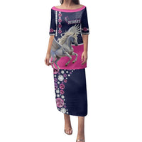 Personalized Pegasus Horse Racing Family Matching Puletasi and Hawaiian Shirt Diamond Luxury Style