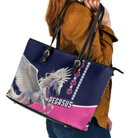 Pegasus Horse Racing Leather Tote Bag Diamond Luxury Style