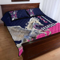 Pegasus Horse Racing Quilt Bed Set Diamond Luxury Style - Wonder Print Shop