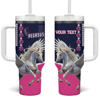 Personalized Pegasus Horse Racing Tumbler With Handle Diamond Luxury Style - Wonder Print Shop