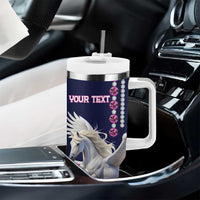 Personalized Pegasus Horse Racing Tumbler With Handle Diamond Luxury Style - Wonder Print Shop