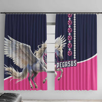 Pegasus Horse Racing Window Curtain Diamond Luxury Style - Wonder Print Shop