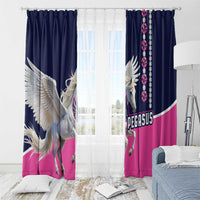 Pegasus Horse Racing Window Curtain Diamond Luxury Style - Wonder Print Shop