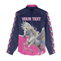 Personalized Pegasus Horse Racing Women Casual Shirt Diamond Luxury Style - Wonder Print Shop
