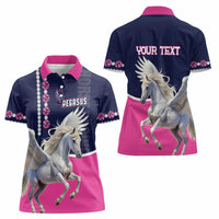 Personalized Pegasus Horse Racing Women Polo Shirt Diamond Luxury Style - Wonder Print Shop