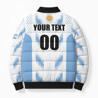 Custom Football 2026 Argentina Bomber Puffer Jacket Vamos La Albiceleste