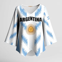 Custom Football 2026 Argentina Kimono Sleeve Blouse Vamos La Albiceleste