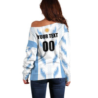 Custom Football 2026 Argentina Off Shoulder Sweater Vamos La Albiceleste