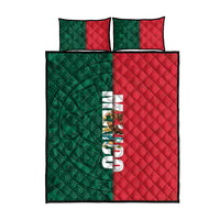 Mexico Flag Day Quilt Bed Set Dia de la Bandera