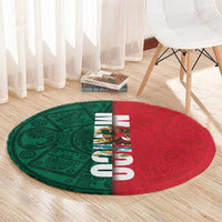 Mexico Flag Day Round Carpet Dia de la Bandera