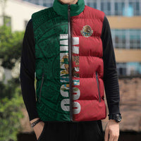 Mexico Flag Day Sleeveless Puffer Jacket Dia de la Bandera