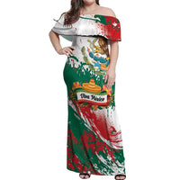 Viva Mexico Off Shoulder Maxi Dress Grunge Style