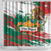 Viva Mexico Shower Curtain Grunge Style