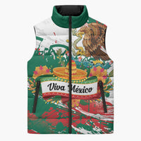 Viva Mexico Sleeveless Puffer Jacket Grunge Style