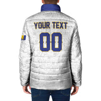 Custom Football 2026 Bosnia and Herzegovina White Padded Jacket Zmajevi Go Champion