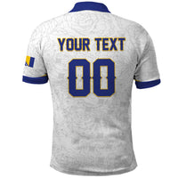 Custom Football 2026 Bosnia and Herzegovina White Polo Shirt Zmajevi Go Champion