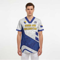 Custom Football 2026 Bosnia and Herzegovina White Scrub Top Zmajevi Go Champion
