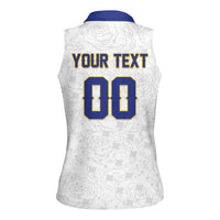Custom Football 2026 Bosnia and Herzegovina White Women Sleeveless Polo Shirt Zmajevi Go Champion