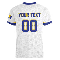 Custom Football 2026 Bosnia and Herzegovina White Women V-Neck T-Shirt Zmajevi Go Champion
