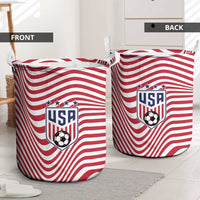 Soccer 2026 USA Laundry Basket Wave Flag Stylized