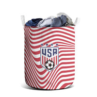 Soccer 2026 USA Laundry Basket Wave Flag Stylized