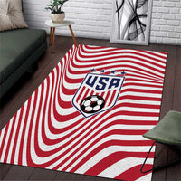 Soccer 2026 USA Area Rug Wave Flag Stylized