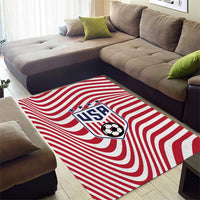 Soccer 2026 USA Area Rug Wave Flag Stylized