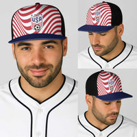 Soccer 2026 USA Baseball Net Cap Wave Flag Stylized