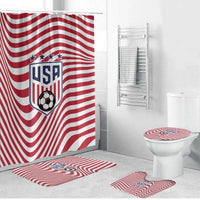 Soccer 2026 USA Bathroom Set Wave Flag Stylized