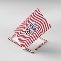 Soccer 2026 USA Canvas Wall Art Wave Flag Stylized