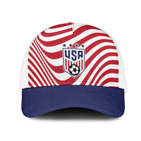 Soccer 2026 USA Mesh Trucker Cap Wave Flag Stylized