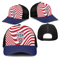 Soccer 2026 USA Mesh Trucker Cap Wave Flag Stylized