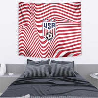 Soccer 2026 USA Tapestry Wave Flag Stylized