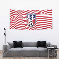 Soccer 2026 USA Tapestry Wave Flag Stylized