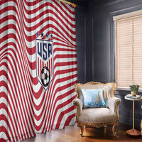 Soccer 2026 USA Window Curtain Wave Flag Stylized
