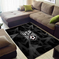 Soccer 2026 USA Area Rug Black Stars Version