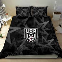 Soccer 2026 USA Bedding Set Black Stars Version