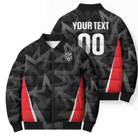 Custom Soccer 2026 USA Bomber Puffer Jacket Black Stars Version