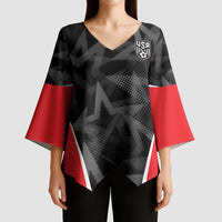 Custom Soccer 2026 USA Kimono Sleeve Blouse Black Stars Version