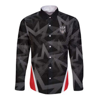 Custom Soccer 2026 USA Long Sleeve Button Shirt Black Stars Version