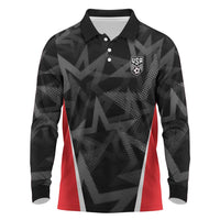 Custom Soccer 2026 USA Long Sleeve Polo Shirt Black Stars Version