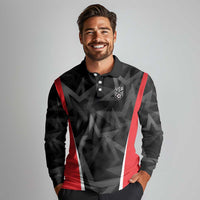 Custom Soccer 2026 USA Long Sleeve Polo Shirt Black Stars Version