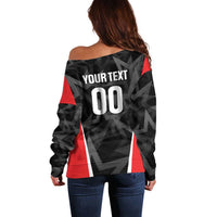 Custom Soccer 2026 USA Off Shoulder Sweater Black Stars Version