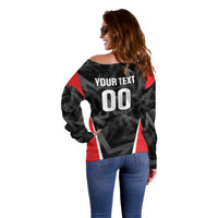 Custom Soccer 2026 USA Off Shoulder Sweater Black Stars Version