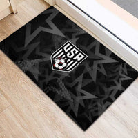 Soccer 2026 USA Rubber Doormat Black Stars Version