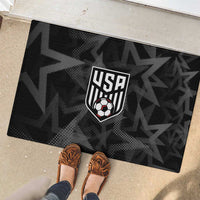 Soccer 2026 USA Rubber Doormat Black Stars Version