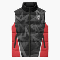 Custom Soccer 2026 USA Sleeveless Puffer Jacket Black Stars Version