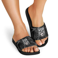 Soccer 2026 USA Slide Sandals Black Stars Version