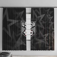 Soccer 2026 USA Window Curtain Black Stars Version