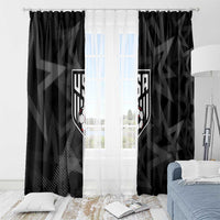Soccer 2026 USA Window Curtain Black Stars Version